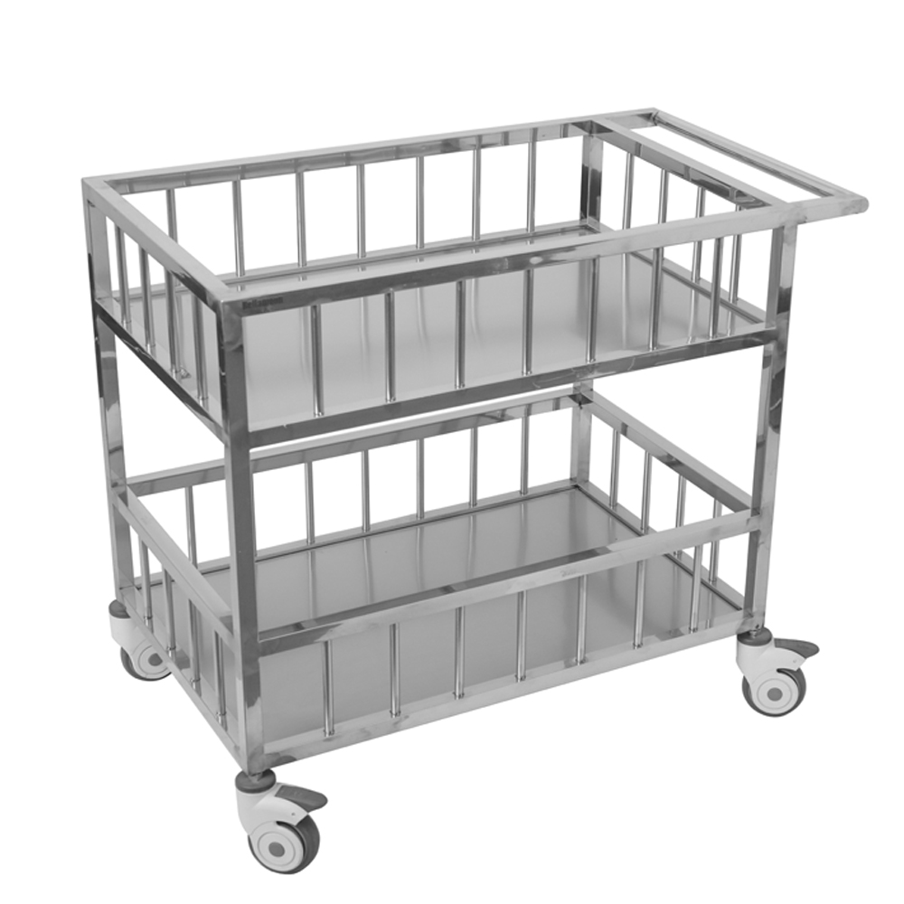 stainless steel transport trolley