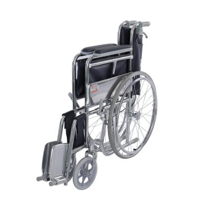 Медицинская складная легкая ручная стальная инвалидная коляска